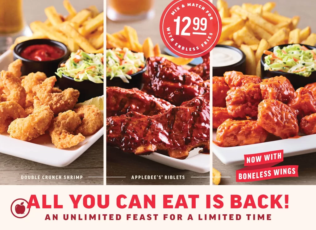 Applebee's All You Can Eat Menu