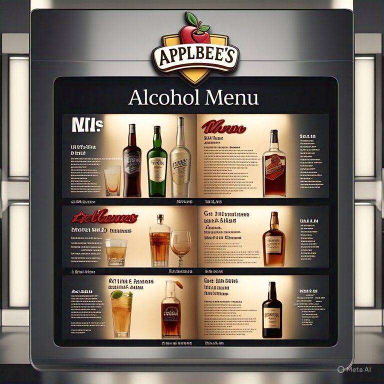 Applebee's Alcohol Menu